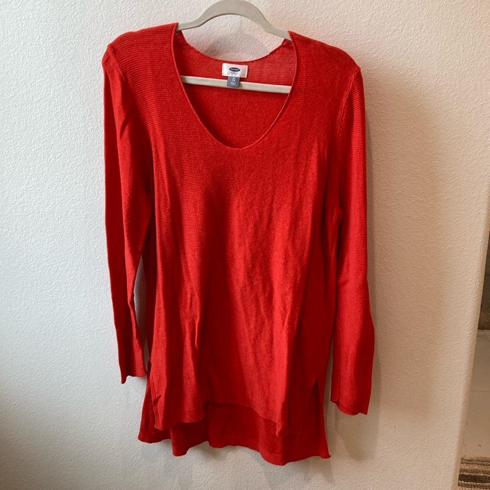 Old Navy Orange Relaxed Tunic Sweater